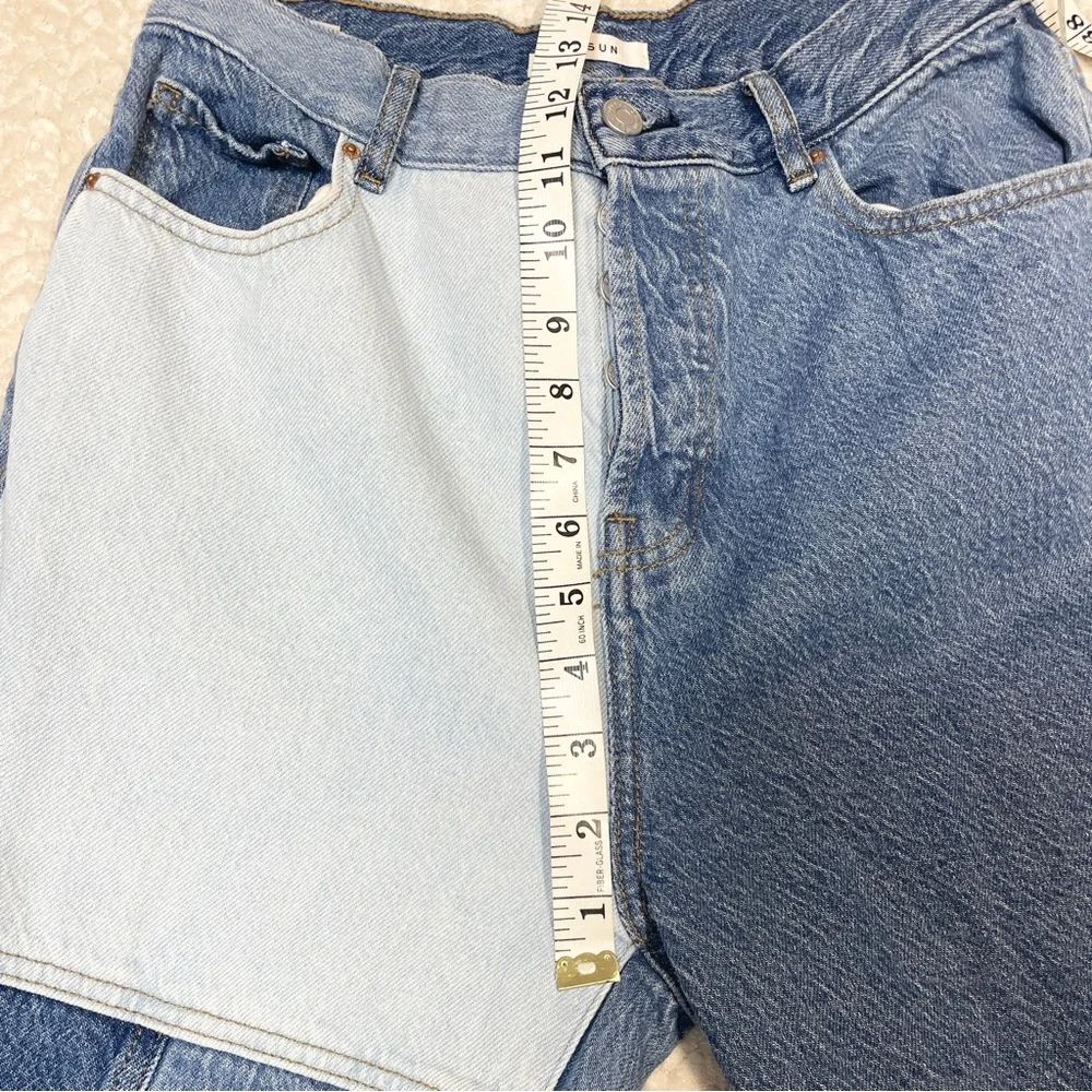 PacSun Patchwork High Waisted Straight Leg Jeans women’s size‎ 28